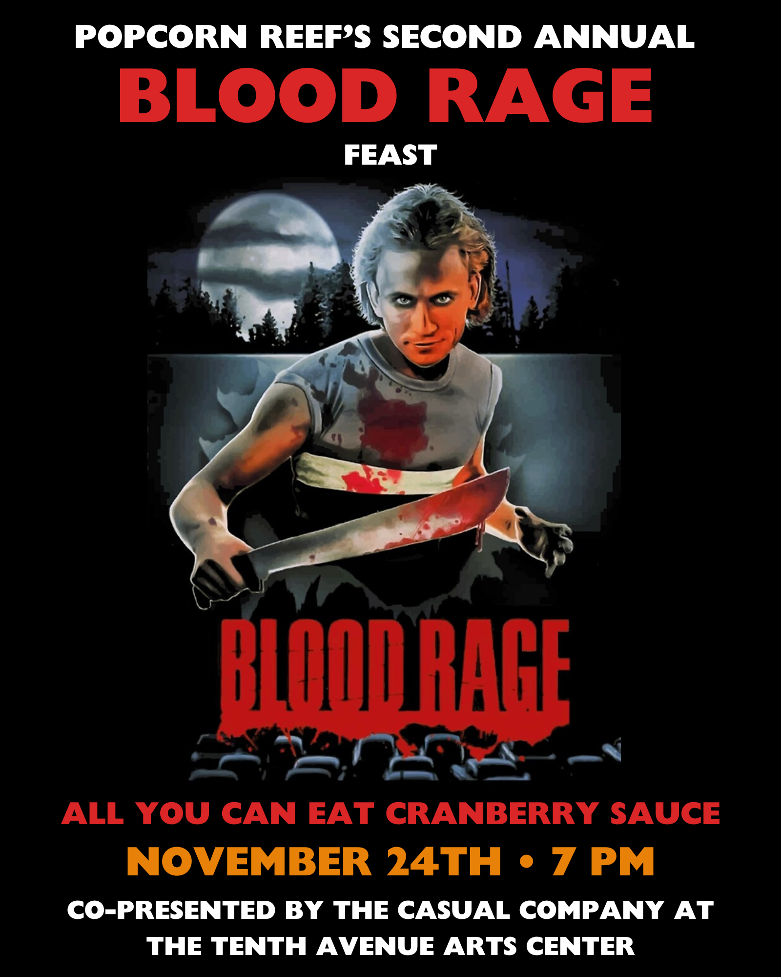Screening: Popcorn Reef's Second Annual BLOOD RAGE Feast at The Tenth