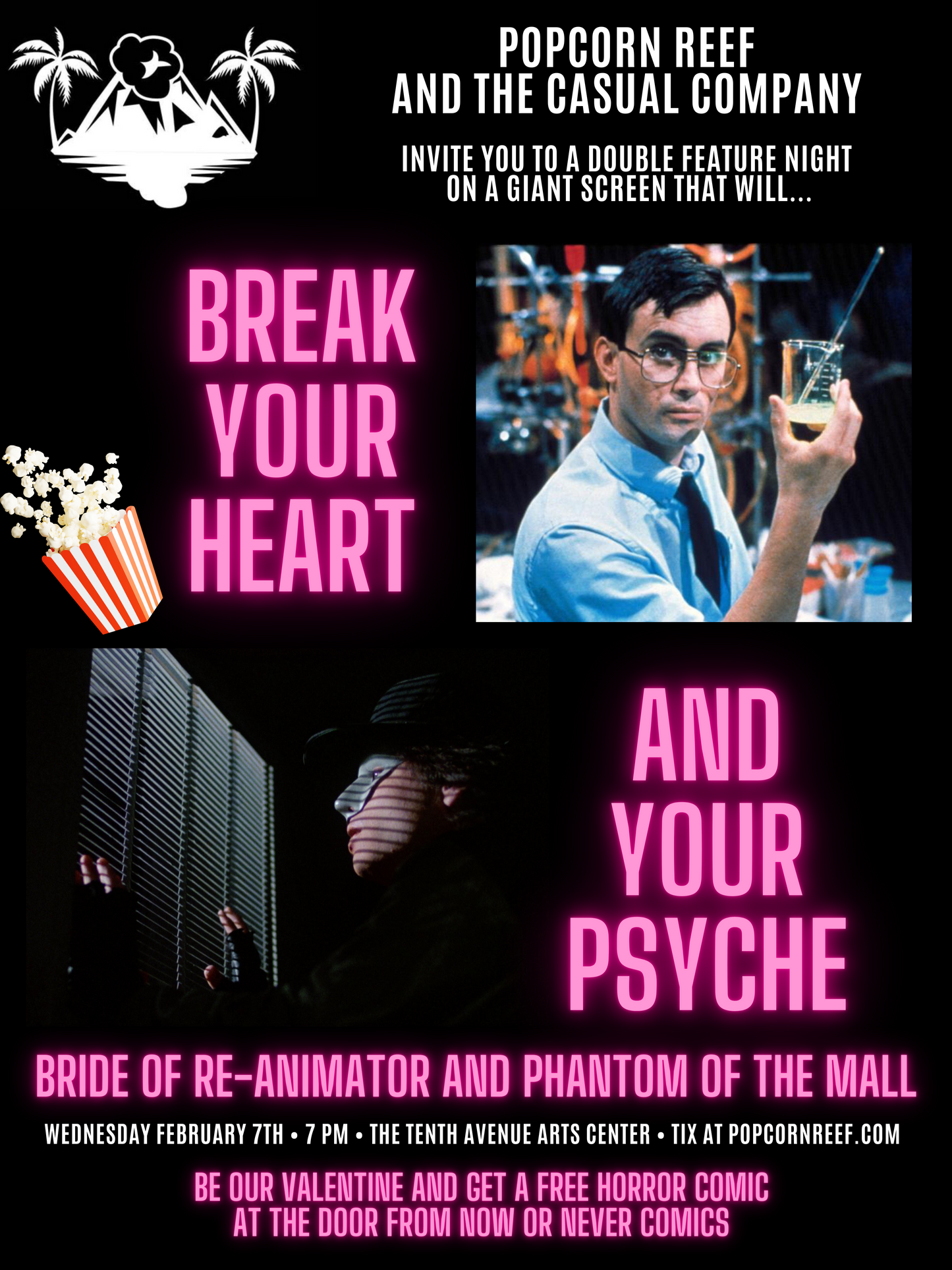 Screening: BRIDE OF RE-ANIMATOR with PHANTOM OF THE MALL at The Tenth Avenue Arts Center [2/7/24]