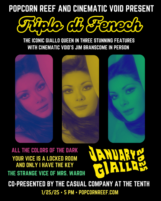 January Giallo 2025: TRIPLO DI FENECH with Cinematic Void’s Jim Branscome In Person at The Tenth Avenue Arts Center [1/25/25]