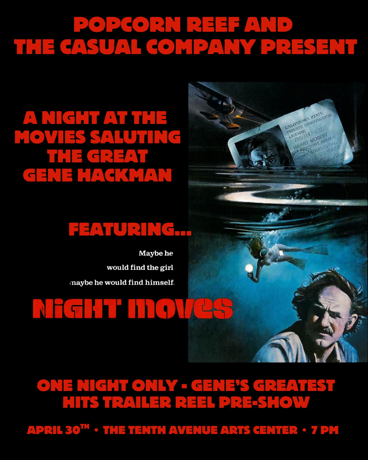 Screening: NIGHT MOVES at The Tenth Avenue Arts Center [4/30/25]